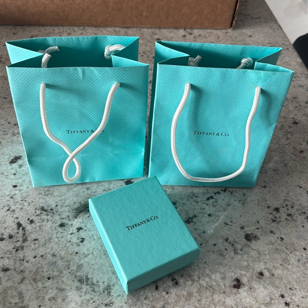 2 Tiffany Bags and Jewelry Box